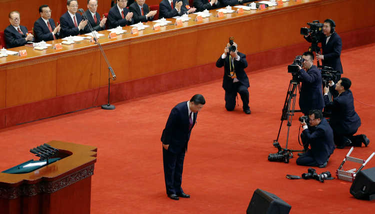 President Xi Jinping auf dem Nationalen Volkskongress 2017.