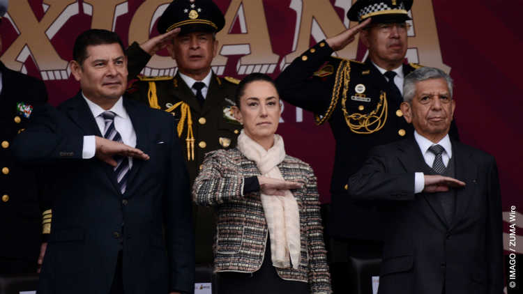 Mexico City Cheef of Government Claudia Sheinbaum during the Parade of the 112th anniversary of the Mexican Revolution. on November 20, 2022 in Mexico City