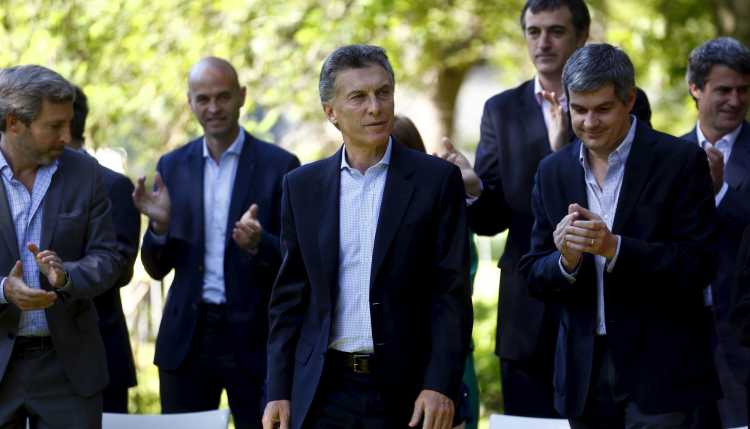 Argentine President Macri with parts of his cabinet.