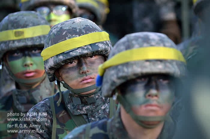 Soldiers of the South Korean Army.