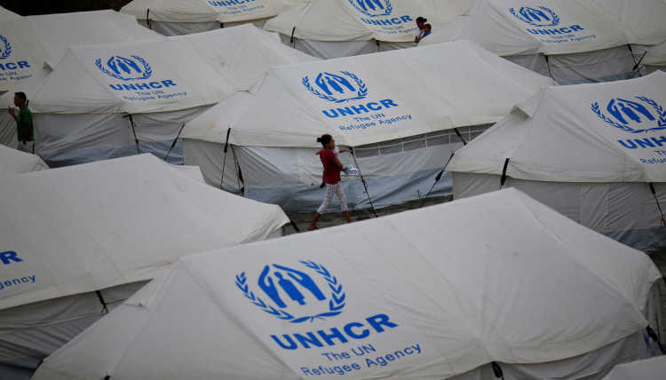 Tents of UNHCR shelter