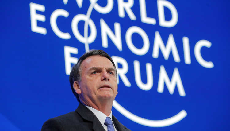 Jair Bolsonaro auf dem Weltwirtschaftsforum.