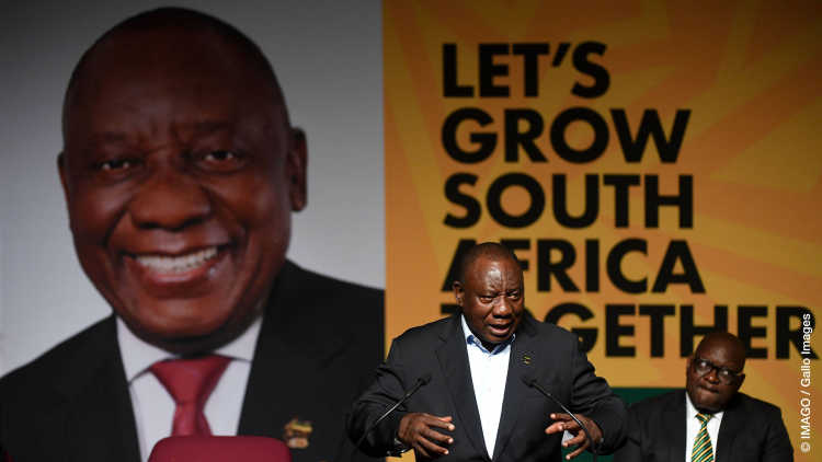South African President Ramaphosa addresses ANC election meeting in Pretoria